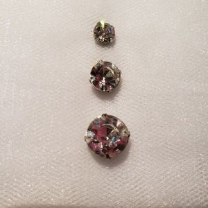 Vintage 1950s scatter Rhinestone tack pins set of 3